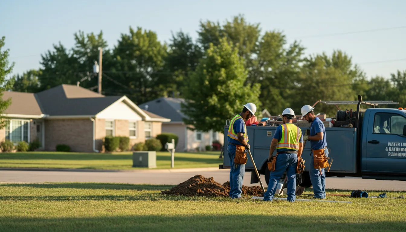 Residential water line and bathroom plumbing service in Goshen, CT